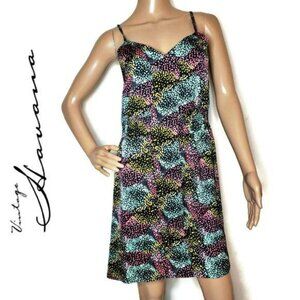 Vintage Havana Womens Multicolor Spaghetti Strap Dress With Abstract Print M
